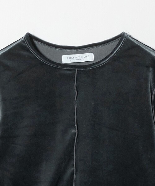 A DAY IN THE LIFE UNITED ARROWS(アデイインザライフユナイテッドアローズ)の「ベロア ロングスリーブカットソー <A DAY IN THE LIFE>(Tシャツ/カットソー・レディース・モカ/ネイビー/ダークグレー・FREE)」の16枚目の写真