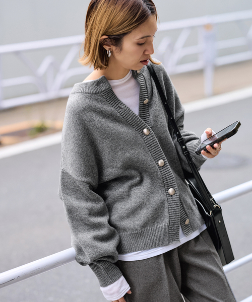 ≪WEB限定追加≫メタルボタン2WAYカーディガン（カーディガン