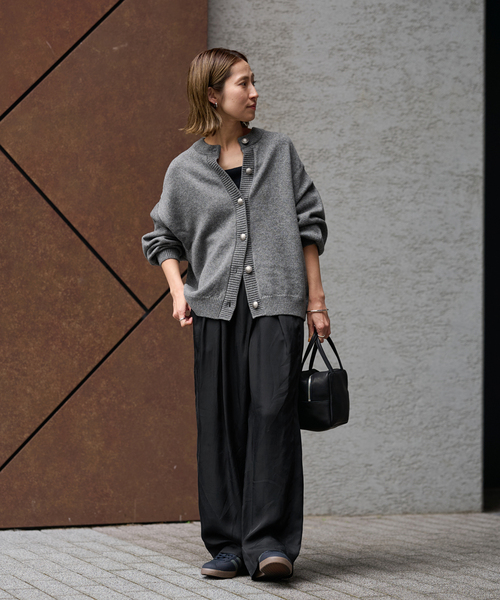 FRAMeWORK（フレームワーク）の「≪WEB限定追加≫メタルボタン2WAYカーディガン（カーディガン/ボレロ・レディース・ブラック/グレー・FREE）」の19枚目の写真