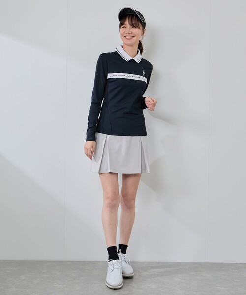 JUN&ROPE'（ジュンアンドロペ）の「ベアスムース 衿付きプルオーバー（Tシャツ/カットソー・レディース・ホワイト/ブラック/オリーブ・L/M/S）」の4枚目の写真
