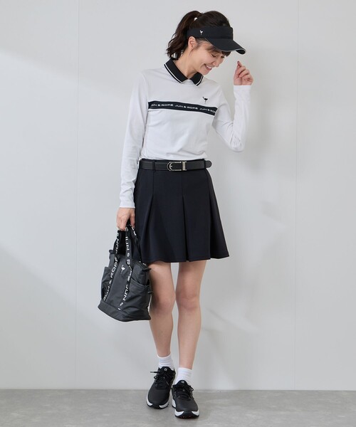 JUN&ROPE'（ジュンアンドロペ）の「ベアスムース 衿付きプルオーバー（Tシャツ/カットソー・レディース・ホワイト/ブラック/オリーブ・L/M/S）」の11枚目の写真