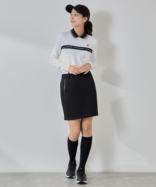 JUN&ROPE'（ジュンアンドロペ）の「ベアスムース 衿付きプルオーバー（Tシャツ/カットソー・レディース・ホワイト/ブラック/オリーブ・L/M/S）」の12枚目の写真