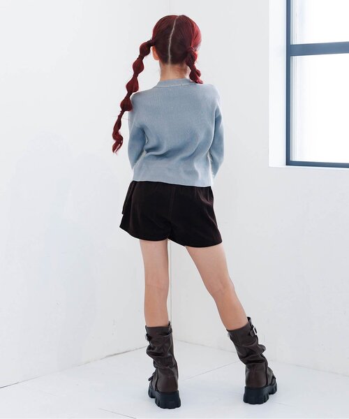 algy（アルジー）の「ピグメントライクジップニット（カーディガン/ボレロ・キッズ・ブラック/サックスブルー・XX-SMALL/X-SMALL/MEDIUM/SMALL）」の6枚目の写真