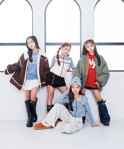 algy（アルジー）の「ピグメントライクジップニット（カーディガン/ボレロ・キッズ・ブラック/サックスブルー・XX-SMALL/X-SMALL/MEDIUM/SMALL）」の8枚目の写真