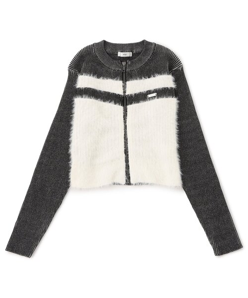 algy（アルジー）の「ピグメントライクジップニット（カーディガン/ボレロ・キッズ・ブラック/サックスブルー・XX-SMALL/X-SMALL/MEDIUM/SMALL）」の9枚目の写真