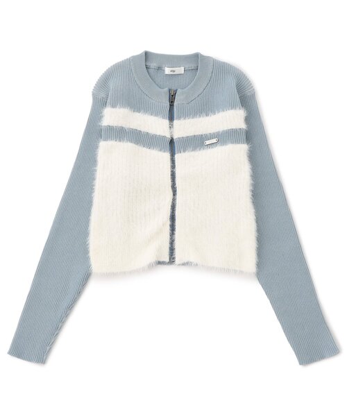 algy（アルジー）の「ピグメントライクジップニット（カーディガン/ボレロ・キッズ・ブラック/サックスブルー・XX-SMALL/X-SMALL/MEDIUM/SMALL）」の10枚目の写真