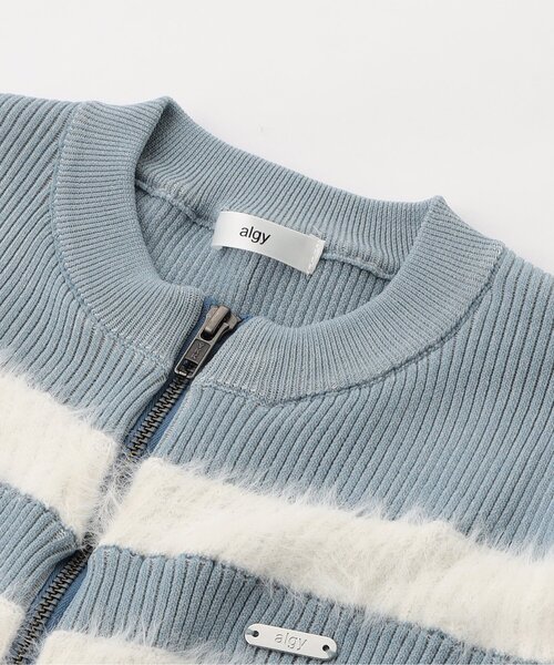 algy（アルジー）の「ピグメントライクジップニット（カーディガン/ボレロ・キッズ・ブラック/サックスブルー・XX-SMALL/X-SMALL/MEDIUM/SMALL）」の13枚目の写真