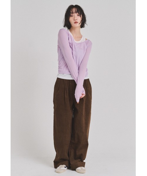 FMiBL（ファミル）の「コーデュロイワイドパンツ（その他パンツ・レディース・ブラウン/オフホワイト/ブラック・SMALL/MEDIUM）」の11枚目の写真
