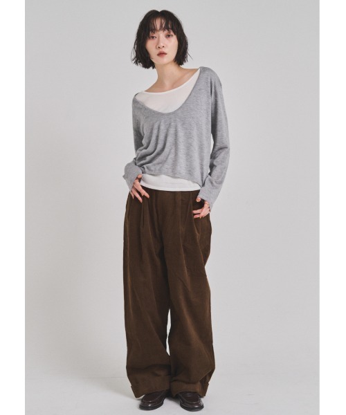 FMiBL（ファミル）の「コーデュロイワイドパンツ（その他パンツ・レディース・ブラウン/オフホワイト/ブラック・SMALL/MEDIUM）」の16枚目の写真
