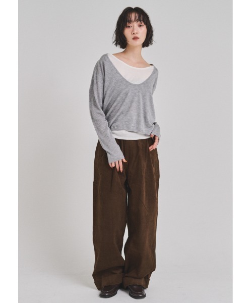 FMiBL（ファミル）の「コーデュロイワイドパンツ（その他パンツ・レディース・ブラウン/オフホワイト/ブラック・SMALL/MEDIUM）」の17枚目の写真
