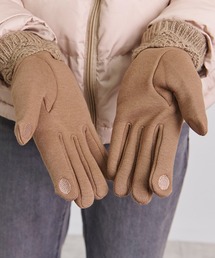 Fizz（フィズ）の「スマホ対応　裏起毛ニットレースグローブ（手袋）」