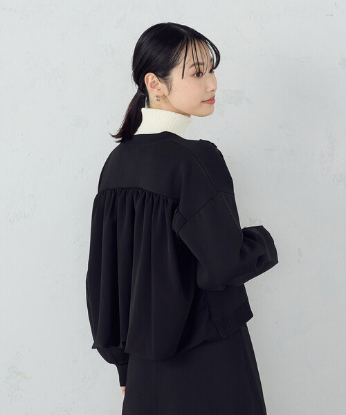 セール】コード刺繍 ドッキングシルエットブルゾン / セットアップ対応