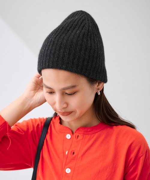 ASAUCE MELER/アソースメレ ミドルゲージカシミヤリブワッチ（ニット