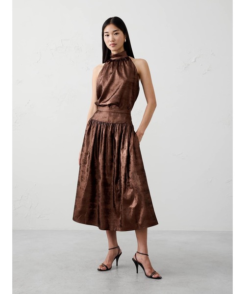セール】BANANA REPUBLIC FACTORY STORE メタリックミディスカート