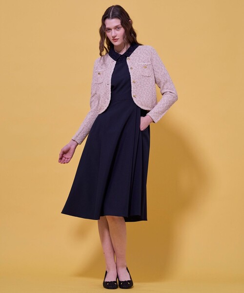 TOCCA（トッカ）の「TWEEDY MAZE ニットジャケット（カーディガン/ボレロ・レディース・アイボリー系/ブラック系/ピンク系・F）」の11枚目の写真