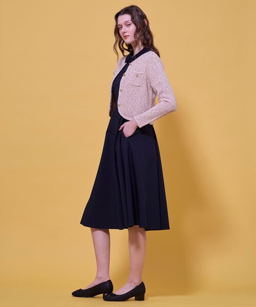 TOCCA（トッカ）の「TWEEDY MAZE ニットジャケット（カーディガン/ボレロ・レディース・アイボリー系/ブラック系/ピンク系・F）」の12枚目の写真