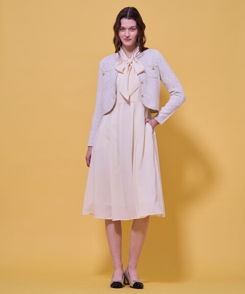 TOCCA（トッカ）の「TWEEDY MAZE ニットジャケット（カーディガン/ボレロ・レディース・アイボリー系/ブラック系/ピンク系・F）」の14枚目の写真