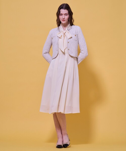 TOCCA（トッカ）の「TWEEDY MAZE ニットジャケット（カーディガン/ボレロ・レディース・アイボリー系/ブラック系/ピンク系・F）」の15枚目の写真