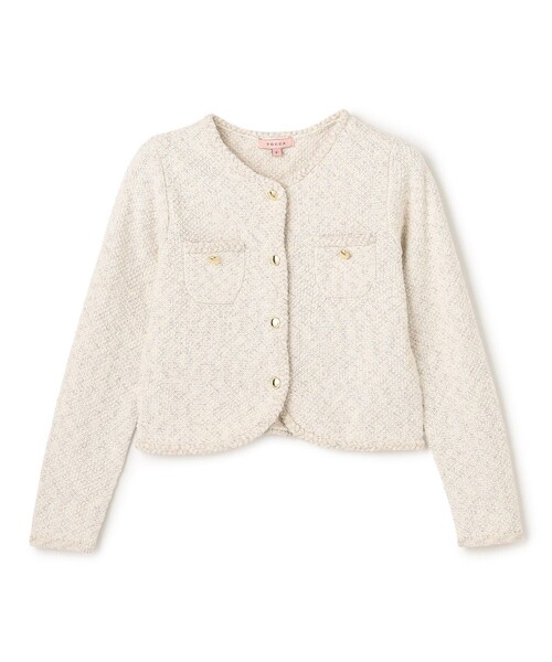 TOCCA（トッカ）の「TWEEDY MAZE ニットジャケット（カーディガン/ボレロ・レディース・アイボリー系/ブラック系/ピンク系・F）」の22枚目の写真