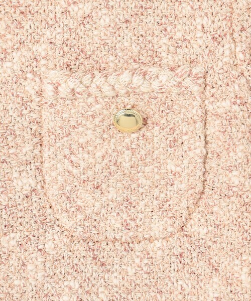 TOCCA（トッカ）の「TWEEDY MAZE ニットジャケット（カーディガン/ボレロ・レディース・アイボリー系/ブラック系/ピンク系・F）」の6枚目の写真