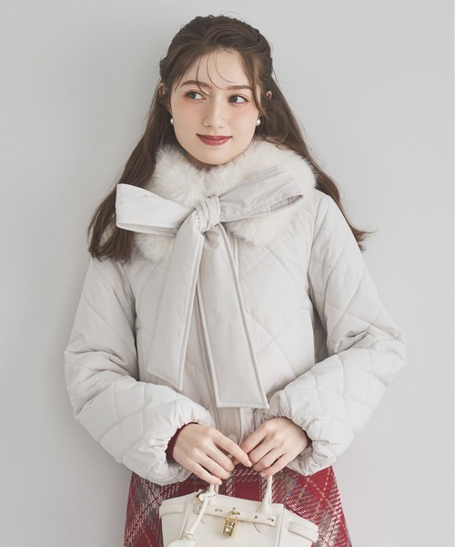 エコファーキルティングショートコート（ノーカラーコート）｜SWINGLE