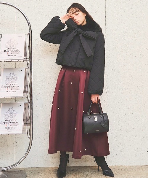 【美品】スウィングル　3way エコファーキルティングショートコート エコファーキルティングショートコート