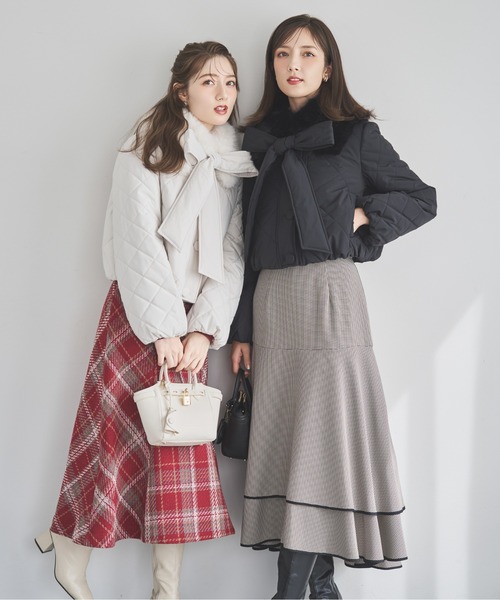 エコファーキルティングショートコート（ノーカラーコート）｜SWINGLE