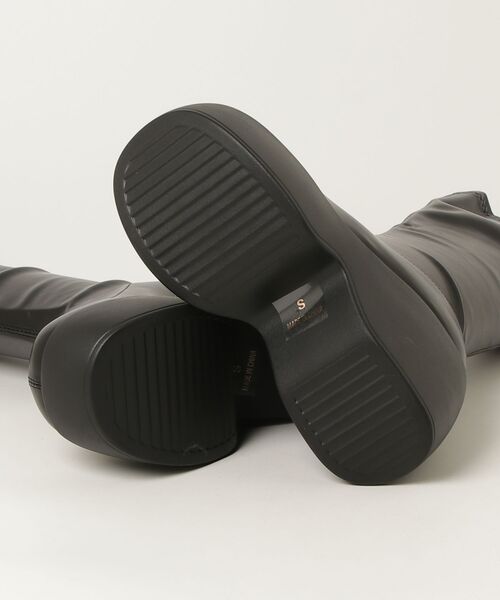 LOVEHUNTER（ラブハンター）の「LOVEHUNTER/+11.5cm 軽量厚底 バルキーソールストレッチロングブーツ(1911)（ブーツ・レディース・ブラック/アイボリー・LL/L/M/S）」の4枚目の写真