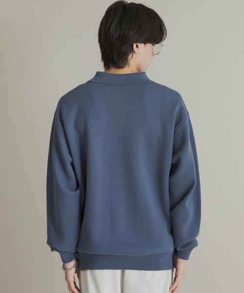 SENSE OF PLACE by URBAN RESEARCH（センスオブプレイスバイアーバンリサーチ）の「『ユニセックス』スウェットライクハーフジップニット（ニット/セーター・メンズ・ブルー/ライトグレー/ブラウン/グリーン・LARGE/MEDIUM）」の12枚目の写真