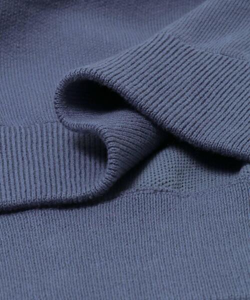 SENSE OF PLACE by URBAN RESEARCH（センスオブプレイスバイアーバンリサーチ）の「『ユニセックス』スウェットライクハーフジップニット（ニット/セーター・メンズ・ブルー/ライトグレー/ブラウン/グリーン・LARGE/MEDIUM）」の5枚目の写真