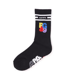 PEARLY GATES（パーリーゲイツ）の「【PEARLY GATES】ラインミドルソックス (LADIES)（ソックス/靴下・メンズ）」