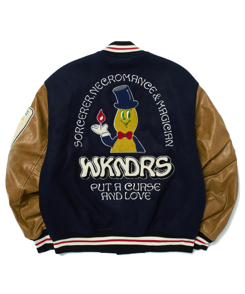 WKNDRS（ウィーキャンドース）の「MAGIC STADIUM JK (NAVY)（スタジャン・レディース・その他・MEDIUM/LARGE/X-LARGE）」の2枚目の写真