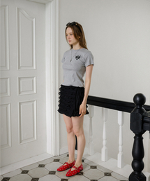 CANCAN FRILL WRAP SKIRT_BLACK