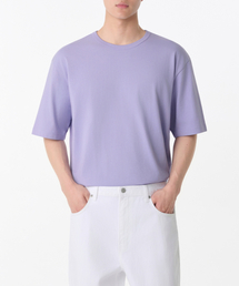 リラックスフィットクルーネックTシャツ[ラベンダー]