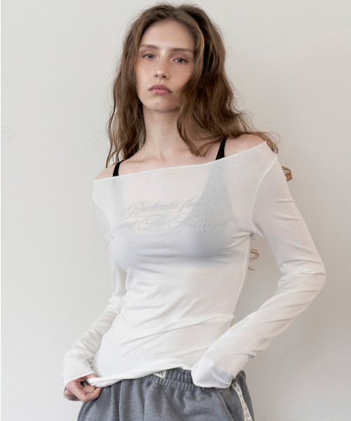 ROCKCAKE（ロックケーキ）の「Cursive Mesh Top - Ivory（Tシャツ/カットソー・レディース・その他・SMALL）」の2枚目の写真