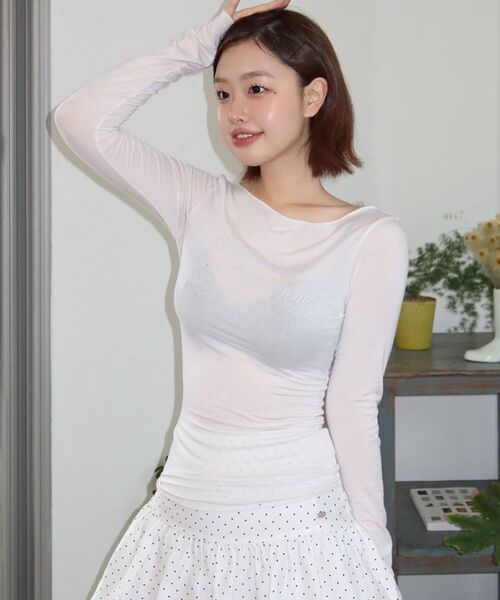 ROCKCAKE(ロックケーキ)の「Cursive Mesh Top - Ivory(Tシャツ/カットソー・レディース・その他・SMALL)」の8枚目の写真