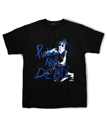ESCAPEFROM（エスケープフロム）の「Blue Punks Not Dead T-Shirt Black（Tシャツ/カットソー・メンズ）」