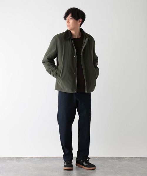GLOBAL WORK(グローバルワーク)の「ライトウォーム襟切り替えブルゾン/601412(ブルゾン・メンズ・グリーン/ブラック・SMALL/MEDIUM/LARGE/X-LARGE)」の4枚目の写真