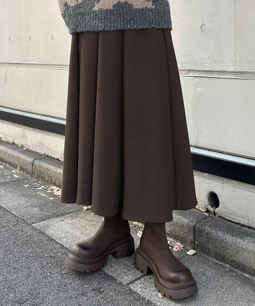 LOWO（ロワ）の「ブーツ 厚底 ショート ショートブーツ（ブーツ・レディース・ブラウン/ブラック・36/37/38/39/40）」の8枚目の写真