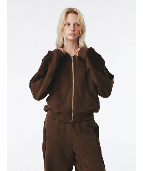 Kijun(キジュン)の「Flow Zip-Up Hoodie Brown(パーカー・レディース・その他・MEDIUM/SMALL)」の6枚目の写真