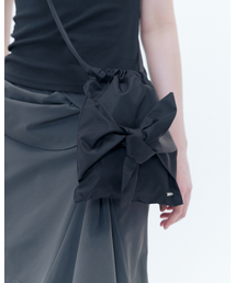 Miseki SEOUL(~ZL\E)Tie-up mini drawstring bag BLACK(bZW[obO)