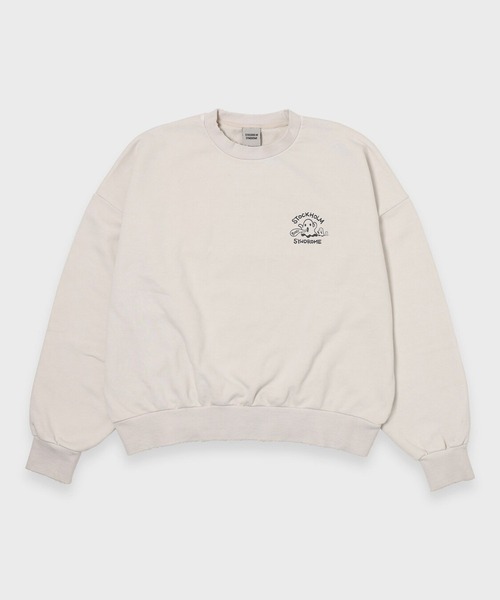 STOCKHOLM SYNDROME（ストックホルムシンドローム）の「STOCKHOLM SYNDROME／ゴーストピグメントプルオーバー（スウェット・メンズ・チャコール/アイボリー/グレー・FREE）」の4枚目の写真