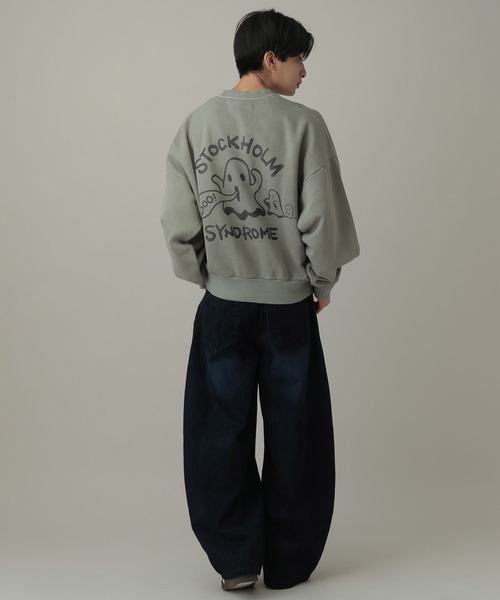 STOCKHOLM SYNDROME（ストックホルムシンドローム）の「STOCKHOLM SYNDROME／ゴーストピグメントプルオーバー（スウェット・メンズ・チャコール/アイボリー/グレー・FREE）」の22枚目の写真