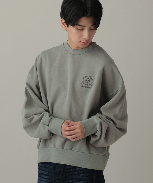 STOCKHOLM SYNDROME（ストックホルムシンドローム）の「STOCKHOLM SYNDROME／ゴーストピグメントプルオーバー（スウェット・メンズ・チャコール/アイボリー/グレー・FREE）」の21枚目の写真