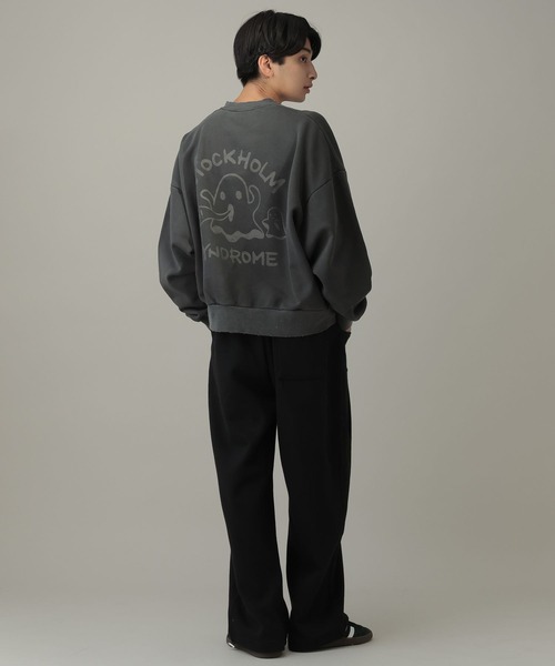 STOCKHOLM SYNDROME（ストックホルムシンドローム）の「STOCKHOLM SYNDROME／ゴーストピグメントプルオーバー（スウェット・メンズ・チャコール/アイボリー/グレー・FREE）」の18枚目の写真