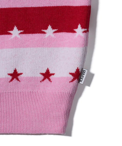 YOUHEE（ユヒ）の「STAR STRIPE CARDIGAN PINK（ニット/セーター・レディース・その他・FREE）」の7枚目の写真