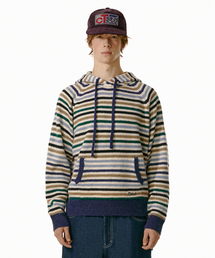 TEKET（テケット）の「Harmony Stripe Knit Hoodie Navy（ニット/セーター）」