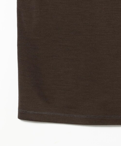 WRAPINKNOT（ラッピンノット）の「WRAPINKNOT / メリノウール フィット Tシャツ（Tシャツ/カットソー・レディース・ブラウン/ブラック・ONE SIZE）」の20枚目の写真
