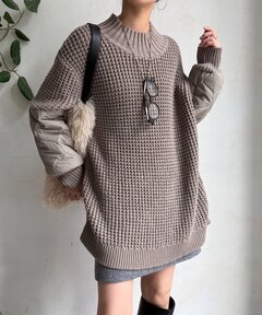 6(ROKU)＞アルパカウールナイロン ポロニット（ニット/セーター）｜6