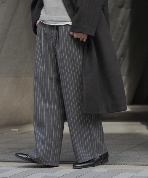 SENSE OF PLACE by URBAN RESEARCH（センスオブプレイスバイアーバンリサーチ）の「ウールブレンドカーブポケットストレートパンツ（その他パンツ・メンズ・グレー/ブラウン・LARGE/MEDIUM）」の2枚目の写真